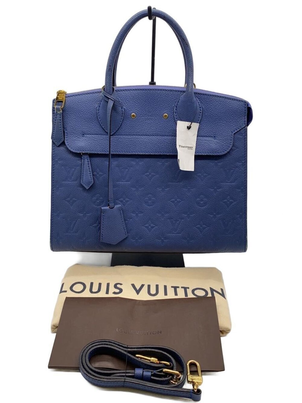 LOUIS VUITTON Pont Neuf Monogram Empreinte BLUE Cowhide BLUE
